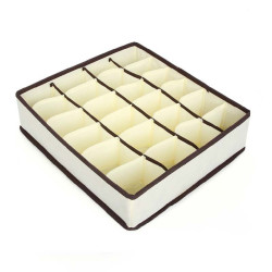 Organizator pliabil pentru sertare 40x30 cm, 24 compartimente pentru sosete, material textil