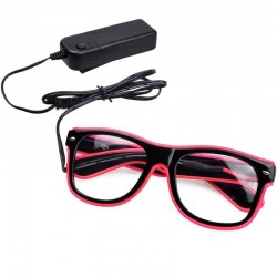 Ochelari party luminosi, fir El Wire cu 3 moduri de iluminare