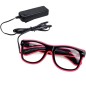 Ochelari party luminosi, fir El Wire cu 3 moduri de iluminare