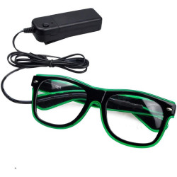 Ochelari party luminosi, fir El Wire cu 3 moduri de iluminare