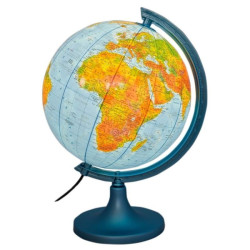 Glob pamantesc iluminat 25 cm, harta politica si fizica, cartografie detaliata