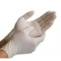 Manusi unica folosinta, latex pudrat, albe, 50 perechi/cutie, AJSIA Feel