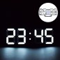 Ceas digital LED, termometru, data, functie alarma, fixare perete, 12/24h Ceas digital LED, termometru, data, functie alarma, fixare perete, 12/24h