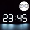 Ceas digital LED, termometru, data, functie alarma, fixare perete, 12/24h