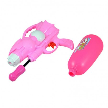Pistol cu apa, actionare manuala, design ergonomic, plastic, roz