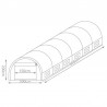 Sera solar pentru gradina 6x3x2m 18 mp, ferestre, usa fermoar, cadru otel