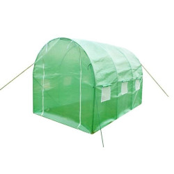 Solar tip tunel pentru gradina 4.5x3x2 m, ferestre, 2 intrari, sera 13.5 mp cadru otel
