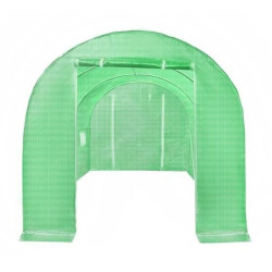 Solar tip tunel pentru gradina 4.5x3x2 m, ferestre, 2 intrari, sera 13.5 mp cadru otel