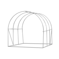 Solar tip tunel pentru gradina 4.5x3x2 m, ferestre, 2 intrari, sera 13.5 mp cadru otel