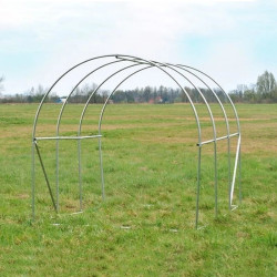 Solar tip tunel pentru gradina 4.5x3x2 m, ferestre, 2 intrari, sera 13.5 mp cadru otel