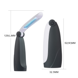 Sterilizator portabil cu lumina UVC, 2W, alimentare baterii, pliabil