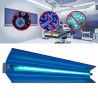 Lampa bactericida UVC orientabila 55W cu reflector, control telecomanda cu temporizator fixare perete