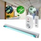 Lampa bactericida UVC 40 W cu ozon, sterilizare suprafata 40 mp, control telecomanda, fixare perete Lampa bactericida UVC 40 W cu ozon, sterilizare suprafata 40 mp, control telecomanda, fixare perete