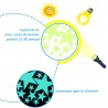 Set 10 Stelute glow autoadezive fosforescente aqua, vinil premium, dimensiune 3 cm, lumineaza intens