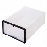Set 10 cutii depozitare papuci, transparente, clapeta pentru inchidere, 21x31x12cm