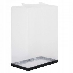 Set 10 cutii depozitare papuci, transparente, clapeta pentru inchidere, 21x31x12cm