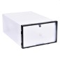 Set 10 cutii depozitare papuci, transparente, clapeta pentru inchidere, 21x31x12cm Set 10 cutii depozitare papuci, transparente, clapeta pentru inchidere, 21x31x12cm