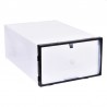 Set 10 cutii depozitare papuci, transparente, clapeta pentru inchidere, 21x31x12cm