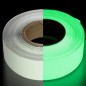 Banda antiderapanta autoadeziva fosforescenta verde, latime 5 cm, lungime 10 m, lumineaza intens