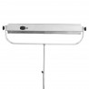 Lampa bactericida UVC 55W, structura integrala inox, germicidala portabila, stativ pe roti, tub Philips, comutator