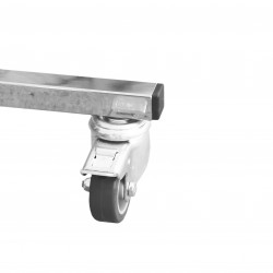 Lampa bactericida UVC 55W, structura integrala inox, germicidala portabila, stativ pe roti, tub Philips, comutator