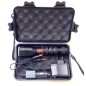 Lanterna CREE LED SMD 10W cu Zoom reglabil, 2000 lm, raza 300 m, incarcator auto, aluminiu, stroboscop