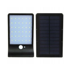Lampa solara slim, 36 LED-uri SMD 5W, senzor de miscare IR, 3 moduri, 2000mAh, 300lm, alb rece