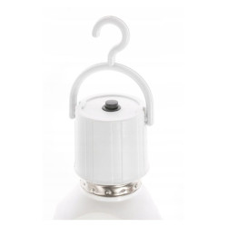 Bec solar portabil 12W, 26 LED-uri SMD, E27, 960 lumeni, carlig suspendare, camping, 700mAh, IP65