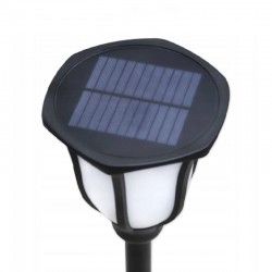 Felinar solar 1W, 10 LED-uri SMD, aplica 60 lm 4 moduri utilizare, suport tarus, alb rece, IP54