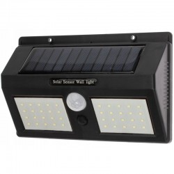 Aplica solara super luminoasa 40 LED-uri SMD 5W, senzor miscare 120 grade, 2400mAh, alb rece, IP65