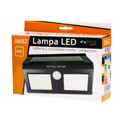 Aplica solara super luminoasa 40 LED-uri SMD 5W, senzor miscare 120 grade, 2400mAh, alb rece, IP65