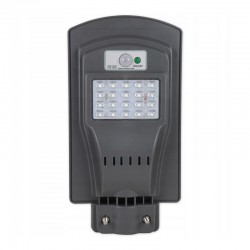 Lampa iluminat stradal LED 20W, incarcare solara, senzor miscare 120 grade, telecomanda, timer, 1000lm, IP65