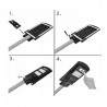 Lampa iluminat stradal LED 20W, incarcare solara, senzor miscare 120 grade, telecomanda, timer, 1000lm, IP65
