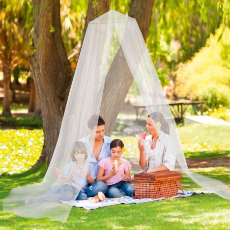 Plasa anti-insecte cu inel suspendare, inchidere magnetica, 250x125cm, alb, Easy Maxx