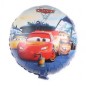 Balon Fulger McQueen Cars, folie metalizata, forma rotunda 45 cm, multicolor