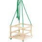 Leagan pentru copii, cadru lemn cu 4 laturi, corzi suspendare solide, 34x34 cm Leagan pentru copii, cadru lemn cu 4 laturi, corzi suspendare solide, 34x34 cm