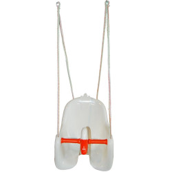 Leagan cu spatar pentru copii, model lebada, franghie suspendare, maxim 25kg, alb