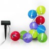Ghirlanda lampioane solare LED, lungime 3 m, acumulator 300 mAh, exterior, multicolora
