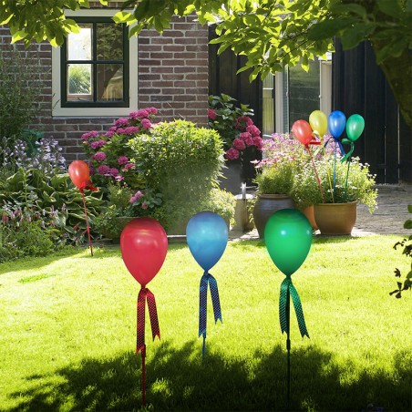 Balon solar decorativ, LED, incarcare solara, inaltime 65 cm, fixare in pamant IP44