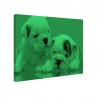 Tablou canvas fosforescent Bulldog Puppies, 52x90 cm