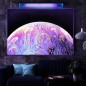 Poster fluorescent reactiv UV Colorful planet 86x61cm, efect neon blacklight, RESIGILAT