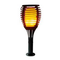 Torta solara decorativa LED, efect flacara reala, 1700K, inaltime 25 cm, IP44, 3 moduri utilizare