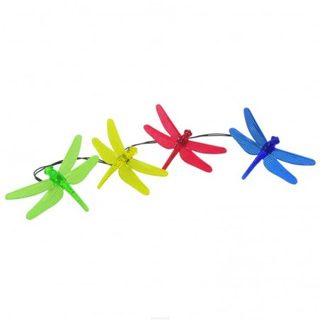 Ghirlanda solara decorativa, 20 libelule colorate, 2 moduri iluminare, exterior, lungime 4m