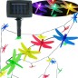 Ghirlanda solara decorativa, 20 libelule colorate, 2 moduri iluminare, exterior, lungime 4m