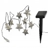 Ghirlanda stelute decorative, 10 LED-uri alb cald, lungime 1.8 metri, IP44