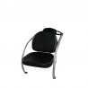 Scaun pentru scafa coafor, material lavabil, manere cromate