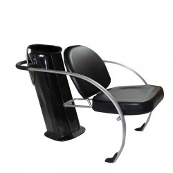 Scaun pentru scafa coafor, material lavabil, manere cromate