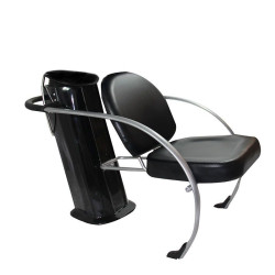 Scaun pentru scafa coafor, material lavabil, manere cromate
