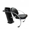 Scaun pentru scafa coafor, material lavabil, manere cromate