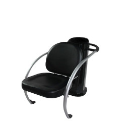 Scaun pentru scafa coafor, material lavabil, manere cromate